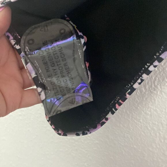 NWT-NY&C Swimwear- purple Leopard-Print High-Waisted Bikini Bottom - Size Medium - Picture 10 of 10